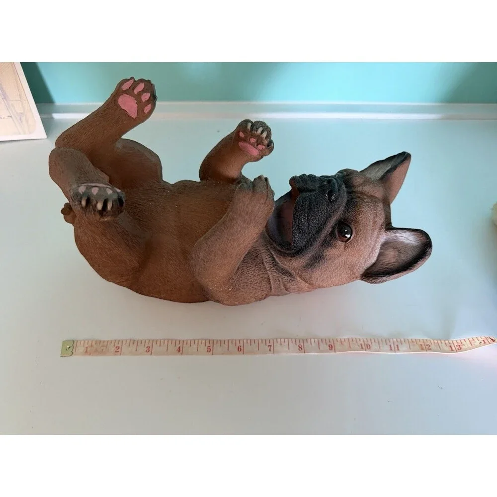 French Bulldog Frenchie Dog Puppy Wine Bottle Holder Statue 10